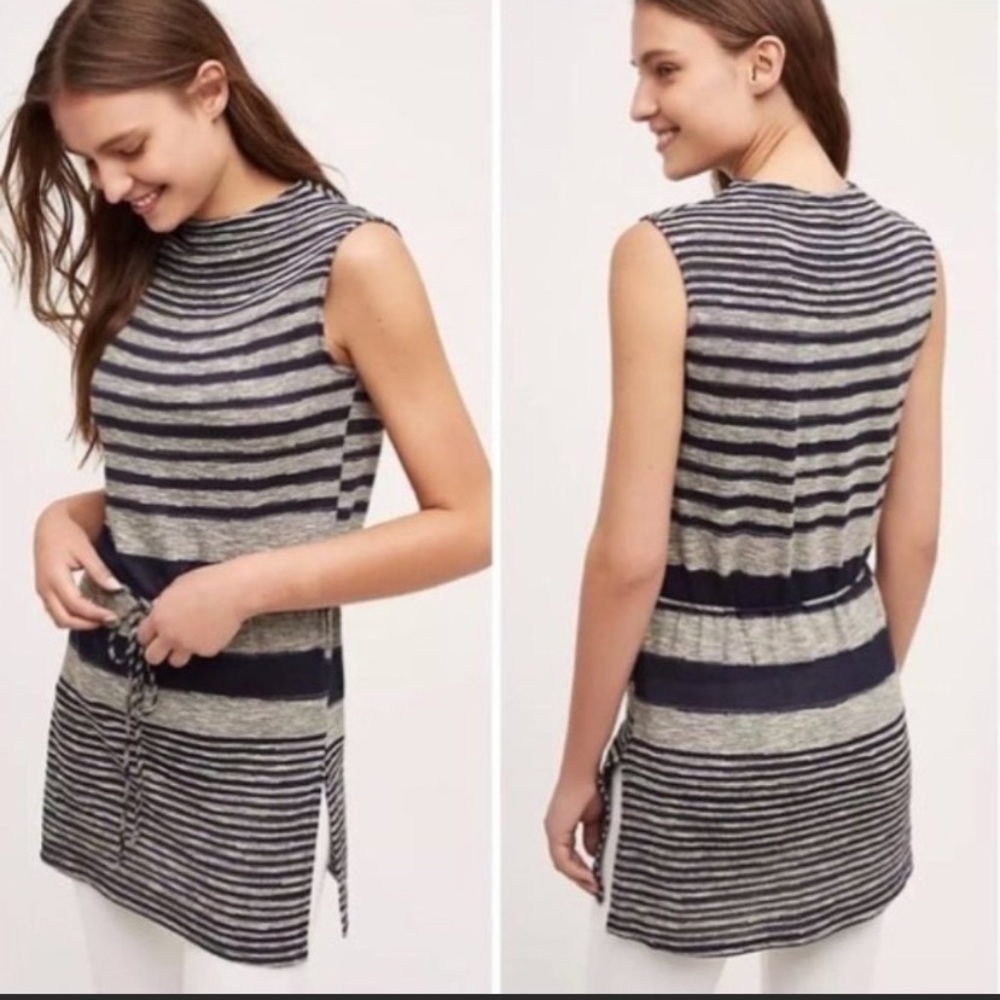 Dolan Left Coast Collection Anthropologie Striped Sleeveless Tunic, small